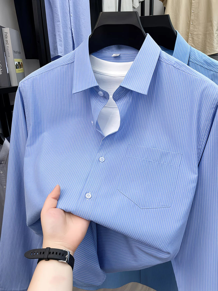 Sky Blue Fine Stripe Men’s Shirt